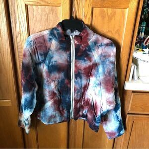 NWT Chaser Heirloom Red Tie Dye Quilted Puffer Jacket - S